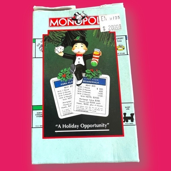 Enesco Vintage "A Holiday Opportunity" Monopoly Christmas Title Deed Ornament - Picture 1 of 4